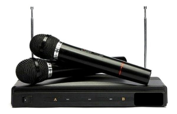 Kit Doble 2 Micrófonos Inalámbricos Y Receptor Audio Karaoke