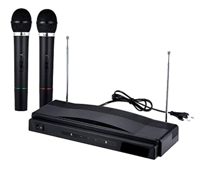 Kit Doble 2 Micrófonos Inalámbricos Y Receptor Audio Karaoke - Impormel