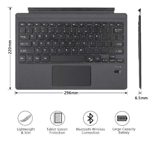 Teclado Microsoft Surface Pro 3 4 5 6 Magnetico Ergonomico