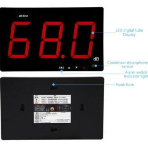 Sonometro Digital Medidor Sonido Decibelios Monitor Pared