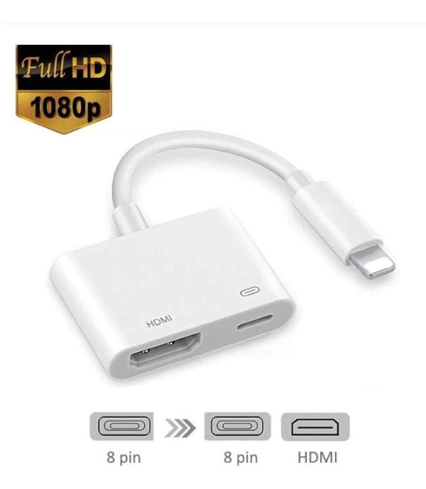 Adaptador De Video Lightning A Hdmi iPhone iPad iPod