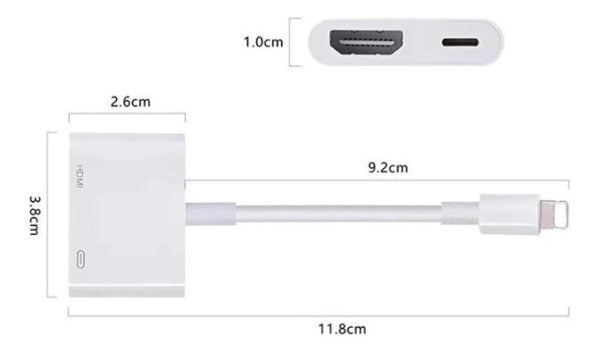 Adaptador De Video Lightning A Hdmi iPhone iPad iPod
