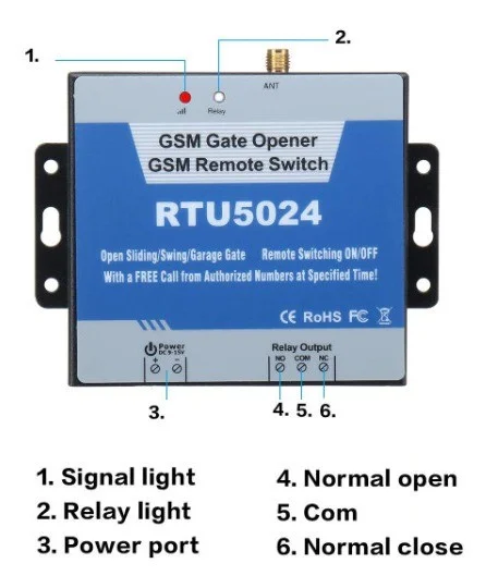 Rele GSM relay inalambrico celular garage puerta bomba