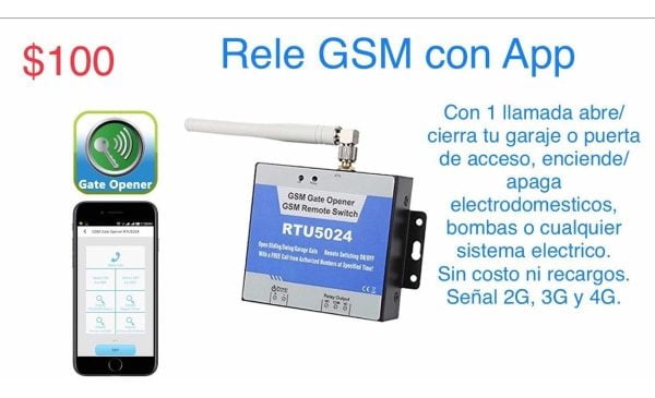 Rele GSM relay inalambrico celular garage puerta bomba