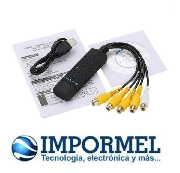 Capturadora Dvr Usb 2.0 4 Canales Audio Video Vhs Dvd Camara