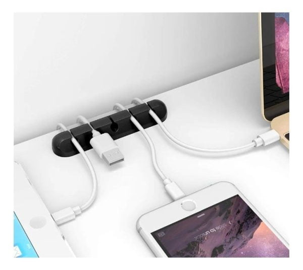 Organizador de cable silicona telefono carga auricular mouse