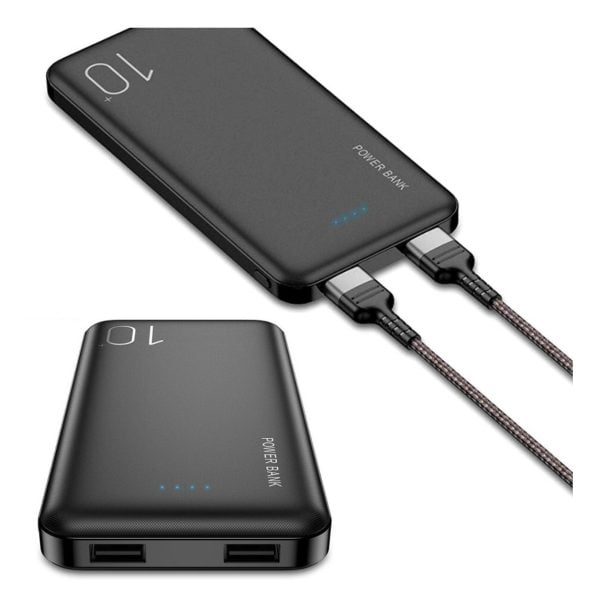 Original Floveme Power Bank 10000 Mah Usb Dual Led Mini