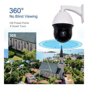Camara Domo Ptz Ip 2mp 1080p 30x Ojo Aguila H.265 P2p Poe