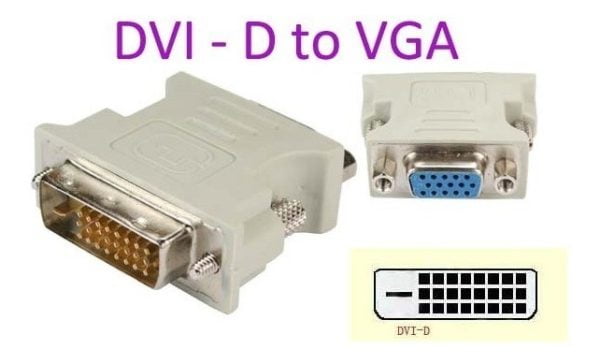 Adaptador Dvi-d A Vga Dvi-i A Vga Dvi Macho Vga