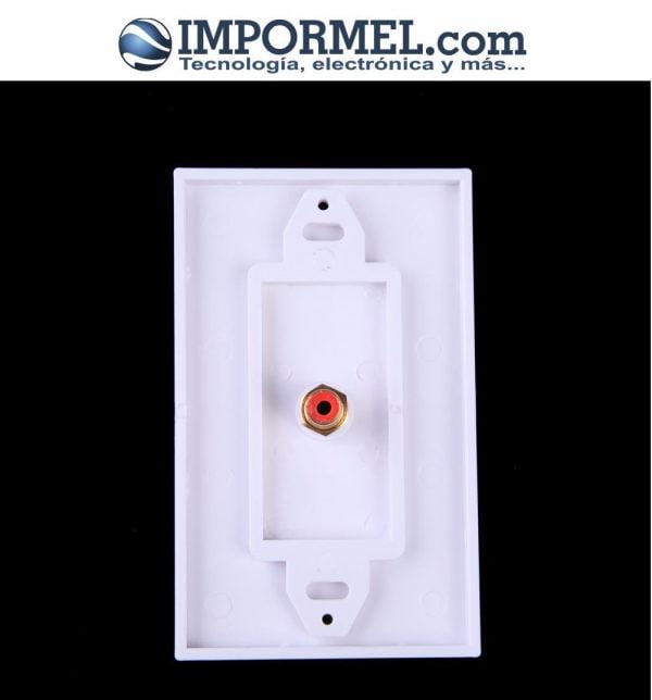 Faceplate 1 Rca Audio / Video Conector Hembra