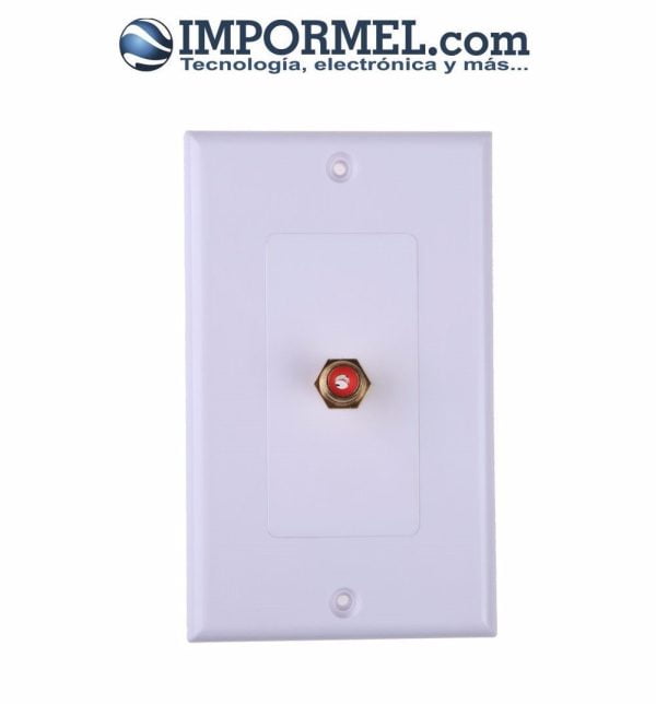 Faceplate 1 Rca Audio / Video Conector Hembra