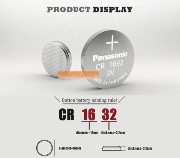 Pila Panasonic Cr1632 1 Unidad CR 1632 DL1632 3V reloj calc