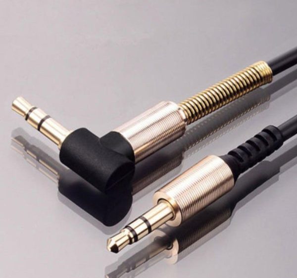 Cable Aux De Audio Estéreo 3.5 Mm 1 Metro Negro Resistente