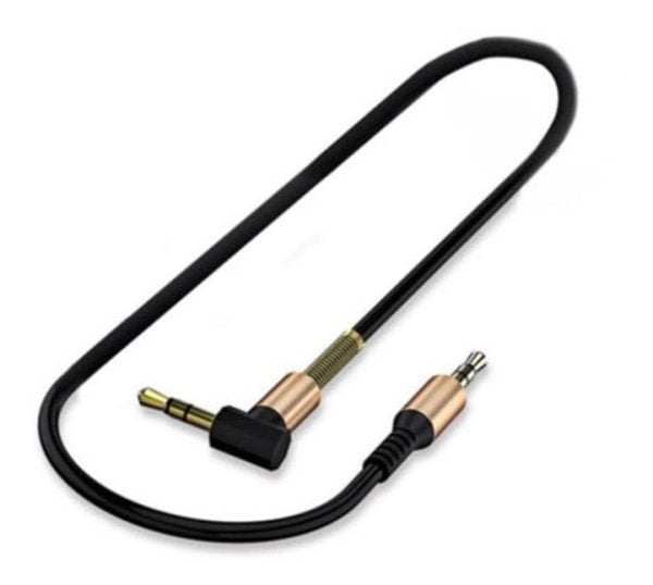 Cable Aux De Audio Estéreo 3.5 Mm 1 Metro Negro Resistente