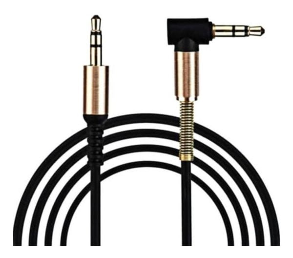 Cable Aux De Audio Estéreo 3.5 Mm 1 Metro Negro Resistente