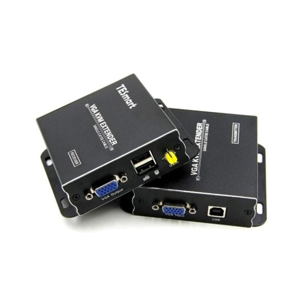 Extensor Vga 300 Metros Kvm Usb Por Cable Utp Cat5e Cat6