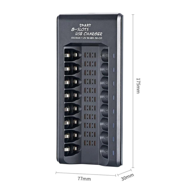 Cargador Para Pilas Aa Aaa Hasta 8 Pilas Ni-mh Con Led