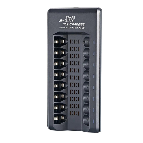 Cargador Para Pilas Aa Aaa Hasta 8 Pilas Ni-mh Con Led