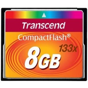 Memoria Compact Flash Transcend 8gb Camera Hd 3d 133x