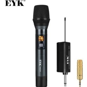 Micrófono Inalámbrico Uhf Simple Karaoke Microfono Mano Eyk