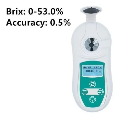 Refractometro Digital Brix 0 - 53% Termometro Vino Azucar