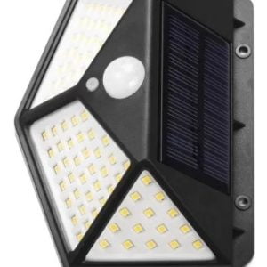 Lampara Led Solar Sensor Luz Movimiento Impermeable 100 Leds