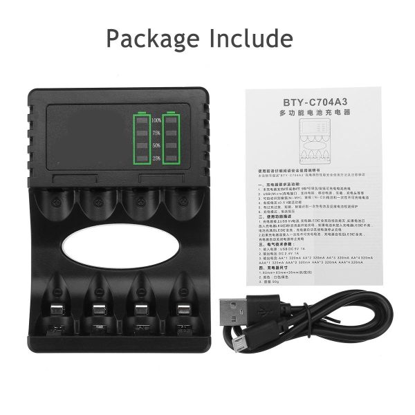 Cargador Usb 4 Pilas Recargable Aa Aaa Baterias funciona