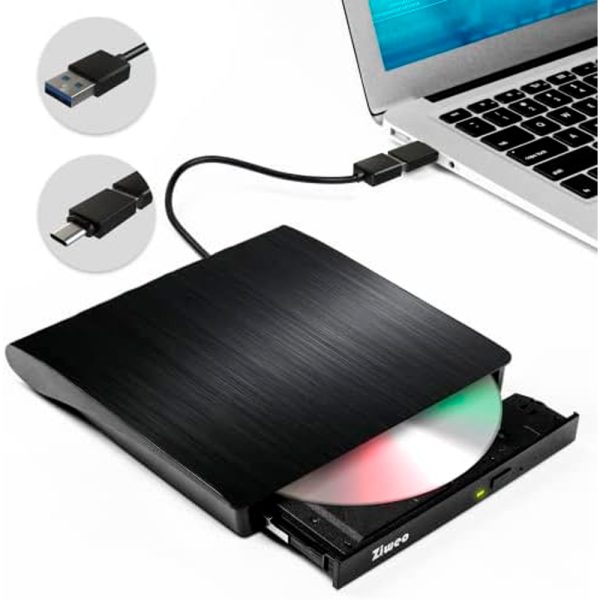Dvd Writer Cd Quemador Externo Usb 3.0 C Macbook Laptop Pc