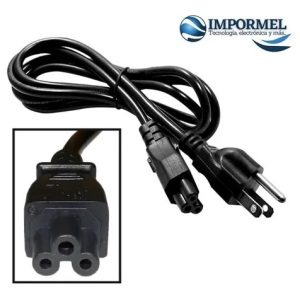 Cable De Poder Para Cargador De Laptop Tipo Trebol 1.8 m