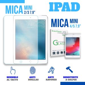 Mica Vidrio iPad 2 3 4 5 6 7 iPad Mini 2 3 4 5 iPad Pro