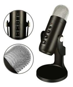 Micrófono Cardioide Mu900 Profesional Usb Eco Volumen Mic - Impormel