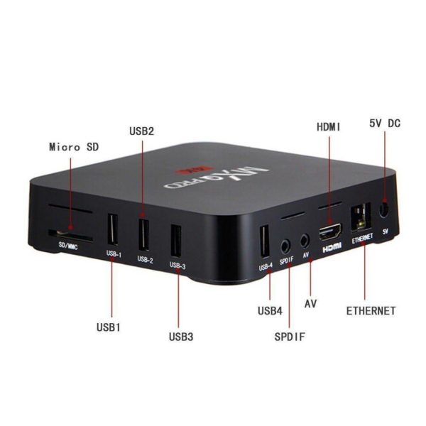 TV BOX MXP PRO 5G ANDROID 10.1 4K 2GB RAM 16GB ROOM WIFI USB HDMI DDR
