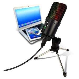 Microfono Profesional Led Estudio Capacitivo Condensador Pc