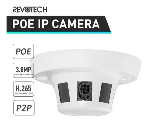 Cámara IP espía oculta en techo detector de humo 1080p 2MP ONVIF