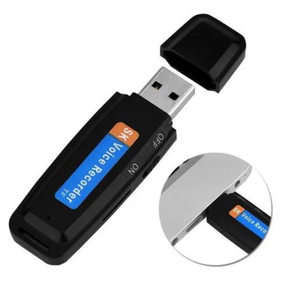 Grabador De Voz Usb Recargable Espía Periodista oculta audio - Impormel