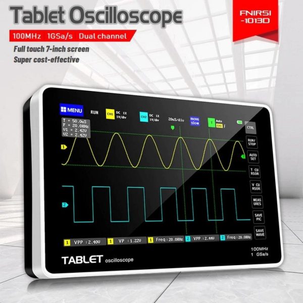 Osciloscopio Digital Doble Canal 100 Mhz Ads1013d Tablet 1gs