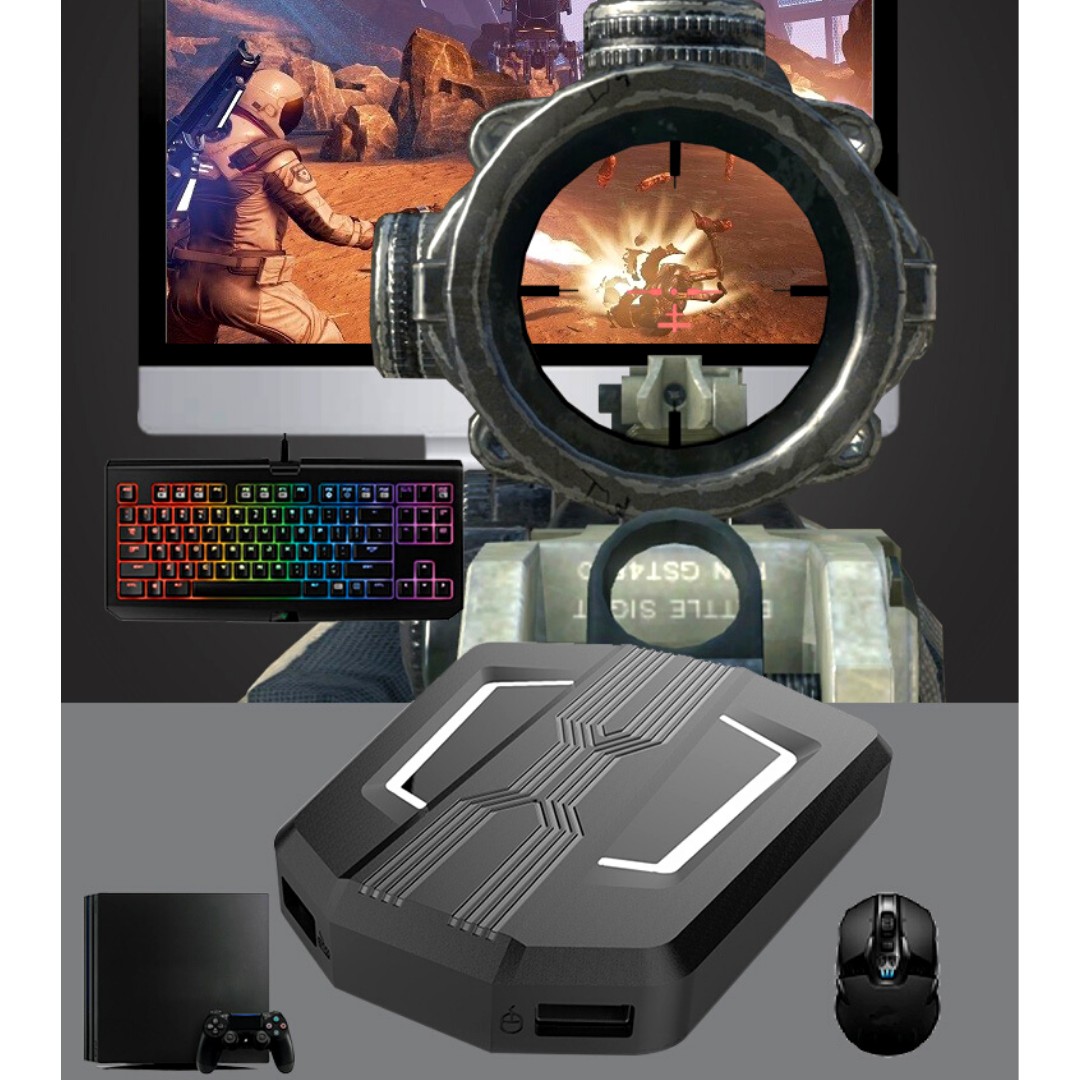 Adaptador Teclado Mouse Ps4 Xbox One Switch Audio 3.5mm - Impormel