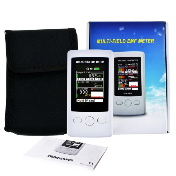 Medidor campo electromagnético múltiple Tenmars Gauss RF 2000mG alarma