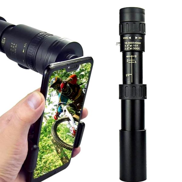 Monocular Telescopio 10-300x40 Alcance Zoom Tripode Nocturna