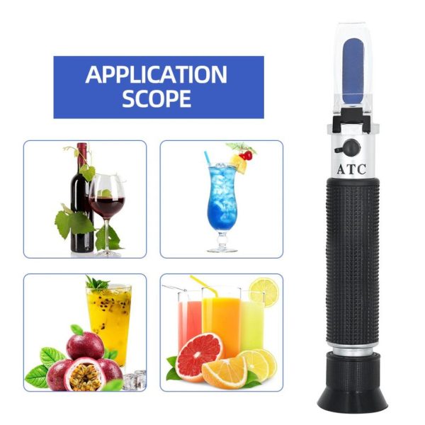 Refractometro Liquidos 0 Al 80 % Brix Alcohol Vino Gel