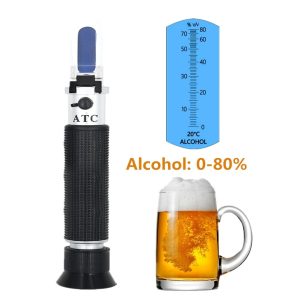 Refractometro Liquidos 0 Al 80 % Brix Alcohol Vino Gel