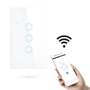 Interruptor Wifi Tuya Luces Inteligentes Domotica RF sin neutro triple