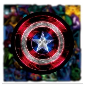 100 Stickers Super Heroe Avengers Marvel Laptop Carro Bicicleta