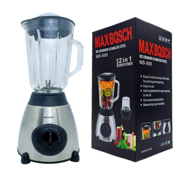 Licuadora 2 En 1 Maxbqsch Mb-888 1500ml 380w 5 Velocidades