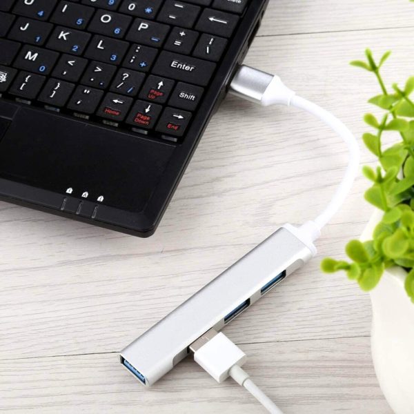 Hub Usb Tipo C 4 Puertos Usb C Concentrador De Datos Usb 3.0