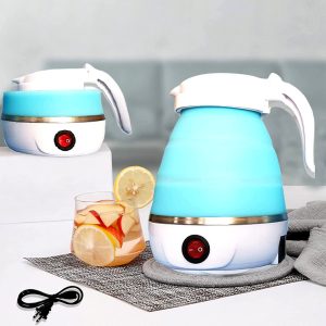 Tetera Electrica Plegable 600ml Silicona Para Viaje Camping