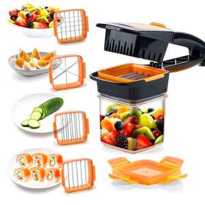 Cortador Manual De Vegetales Y Frutas 5 En 1 Corta Rebana