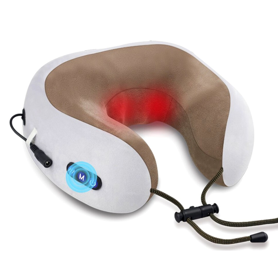 Almohada Masajeadora Para Cuello Hombros Recargable Impormel
