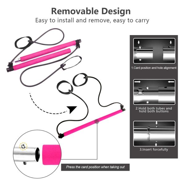 Kit Para Pilates Resistencia Fuerza Excelente Diseño Yoga