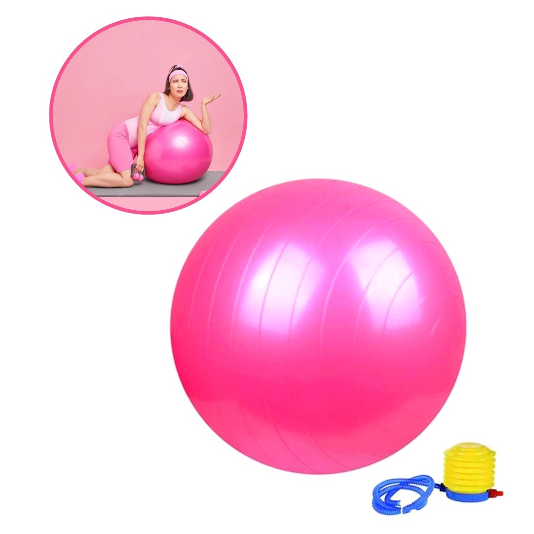 Pelota De Yoga 65 Cm Con Válvula 65cm Para Ejercicio Pilates - Impormel